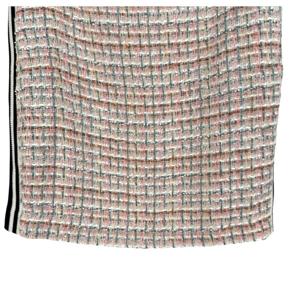 Anthropologie Maeve Tweed Midi Skirt 4P PETITE Peach Pink Knit Lined Pockets NWT - Picture 6 of 13